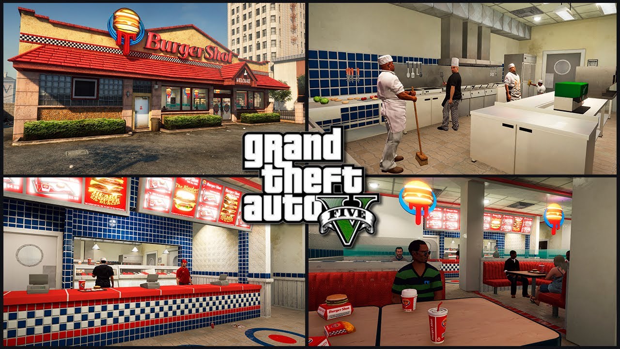 Jak zainstalować Working Burger Shot w GTA 5 / Working Burger Shot i wnętrze Burgershot