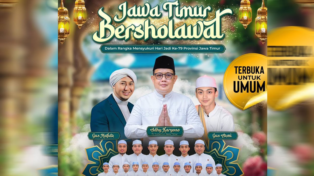 LIVE  HARI JADI K-79 PROVENSI JAWA TIMUR BERSHOLAWAT BERSAMA GUS AZMI &  SYUBBANUL MUSLIMIN