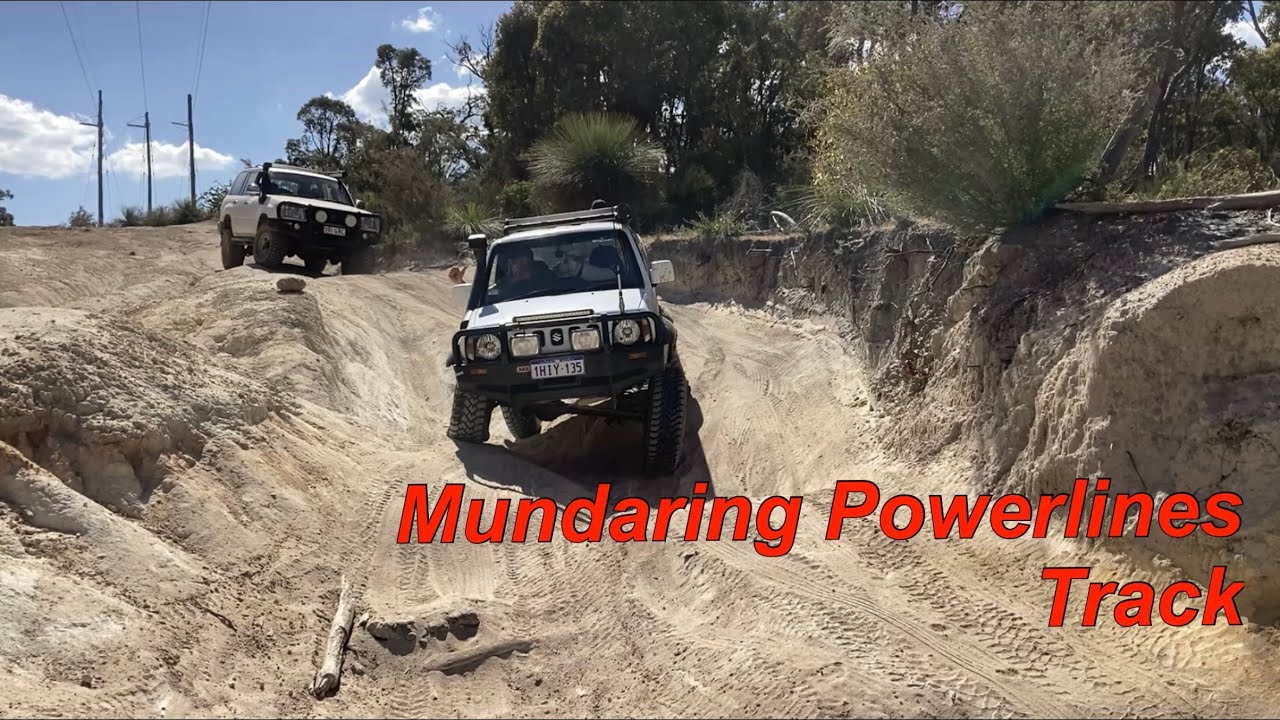 JIMNY PULLS LAND CRUISER OUT OF BOG HOLE AT MUNDARING POWERLINES