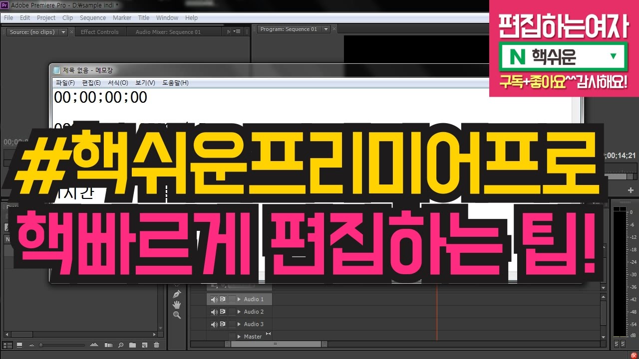 #핵쉬운프리미어프로강좌 빠른 영상편집 꿀팁 인디케이터 운용법