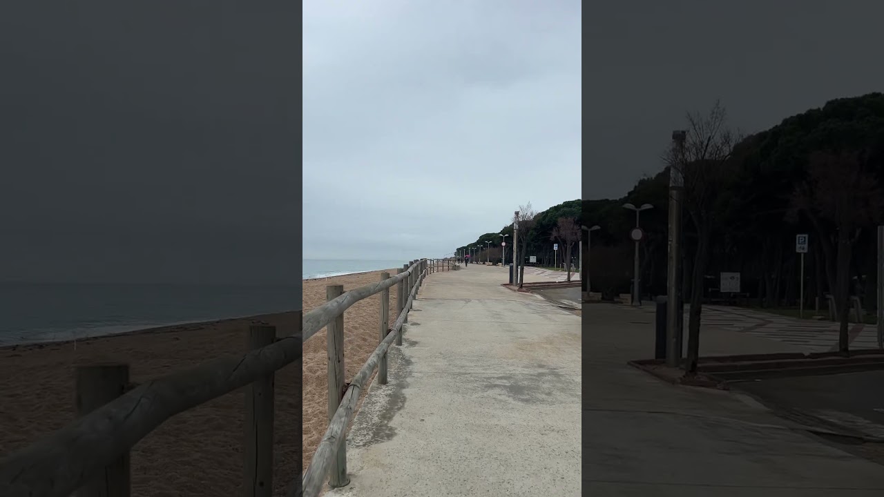 Walking Along S&rsquo;Abanell Promenade. Blanes.