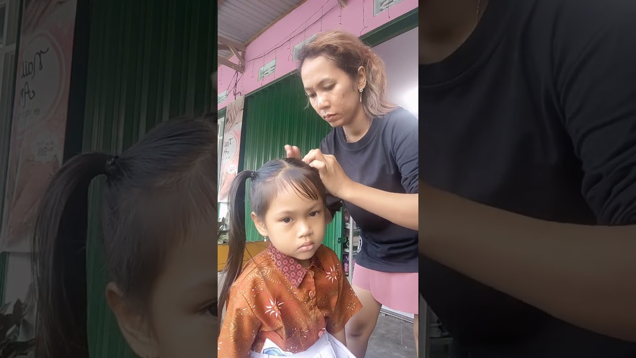 tiap pagi  selalu begitu,abis mandi rambut di urus ngantuk lagi