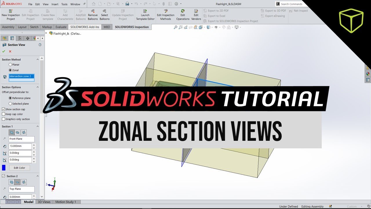 Учебное пособие по SOLIDWORKS — Зональные разрезы