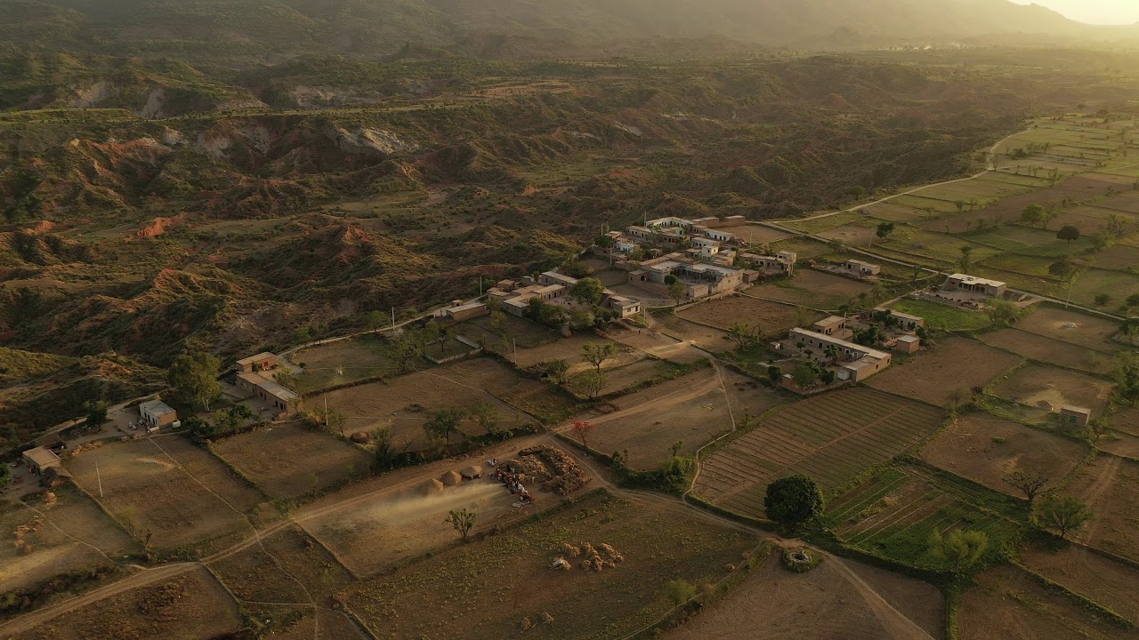 Jhelum Village Aerial 4K