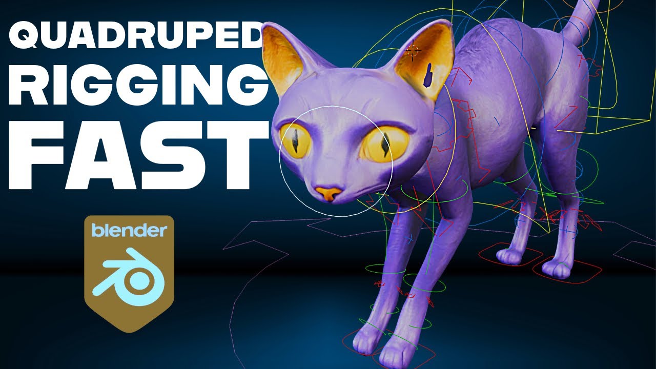 How to Rig a Four-Legged Animal in Blender | Rigify Quadruped Tutorial