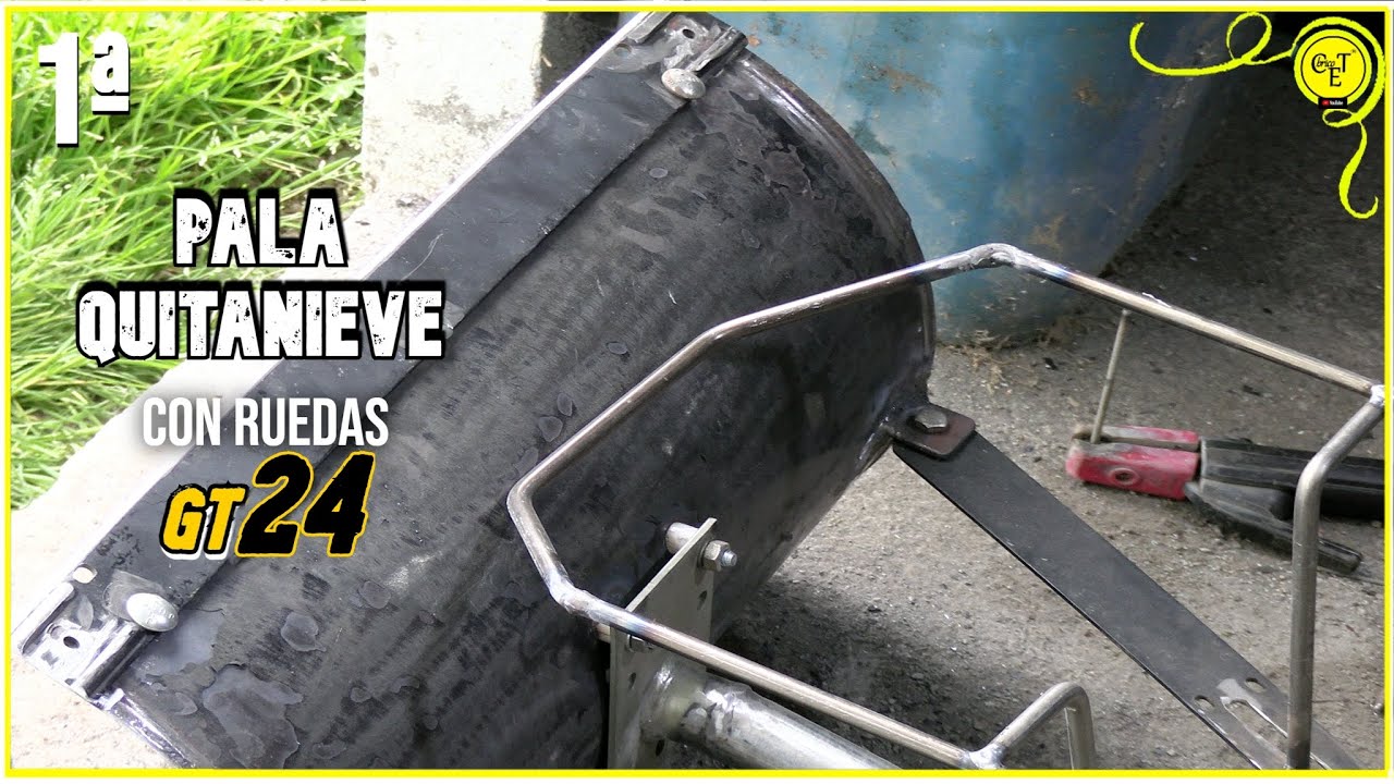 Pala quitanieve con ruedas manual GT24 1ª parte HD Manual and homemade snow shovel with wheels