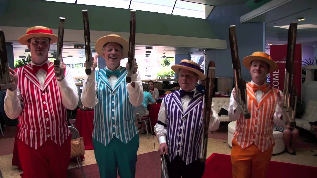 The Dapper Dans perform Main Street Electrical Parade song at Magic Kingdom