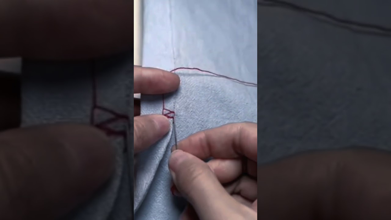easy method for how to stitch a over lock stitches by hand stitching 