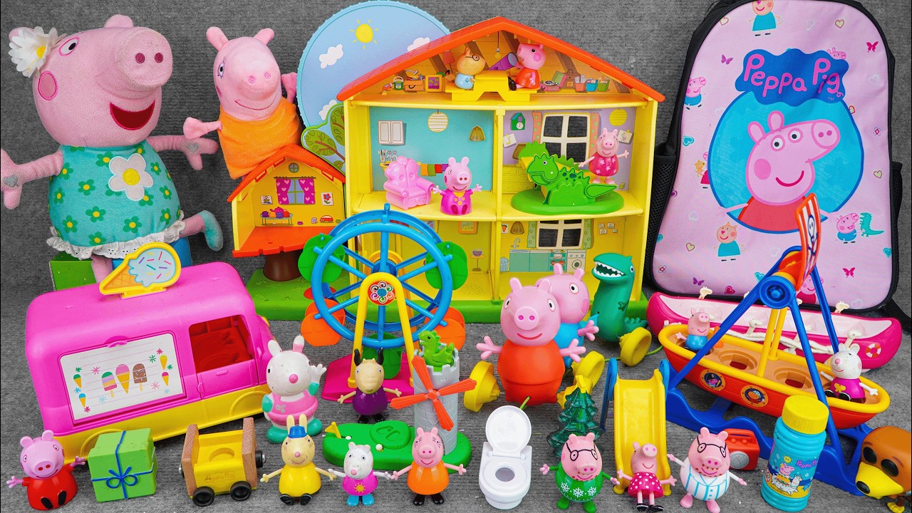 93 Minutes Satisfying with Unboxing Peppa Pig Family Playground, Peppa Pig Toys Collection Review