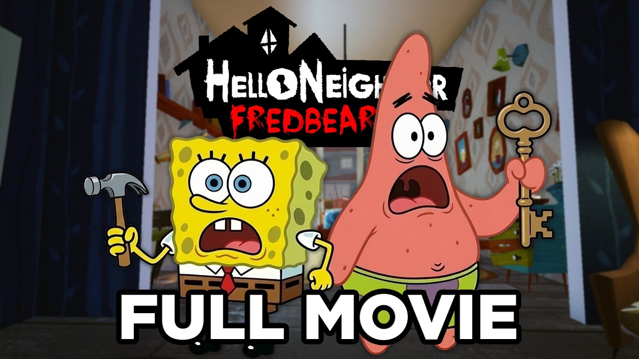 I Survived Hello Neighbor Fredbear Runaway as Spongebob [FULL MOVIE]