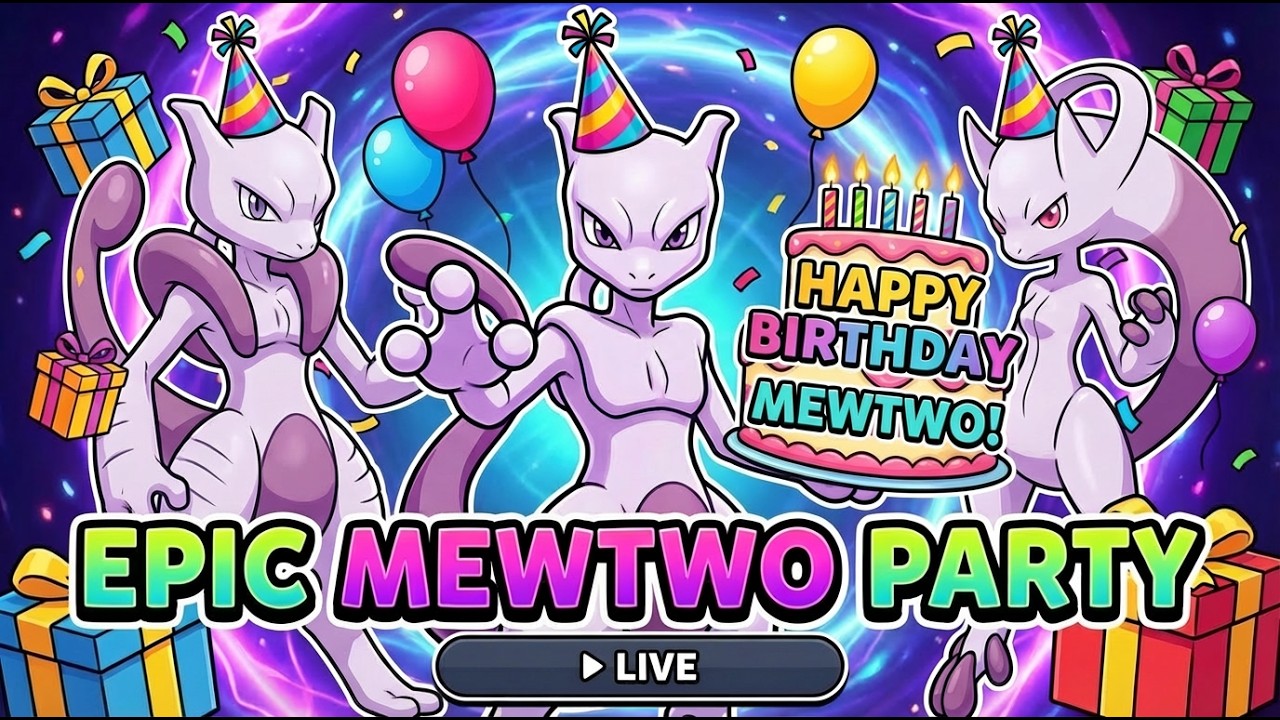🔴Live Happy Birthday Mewtwo 🎂