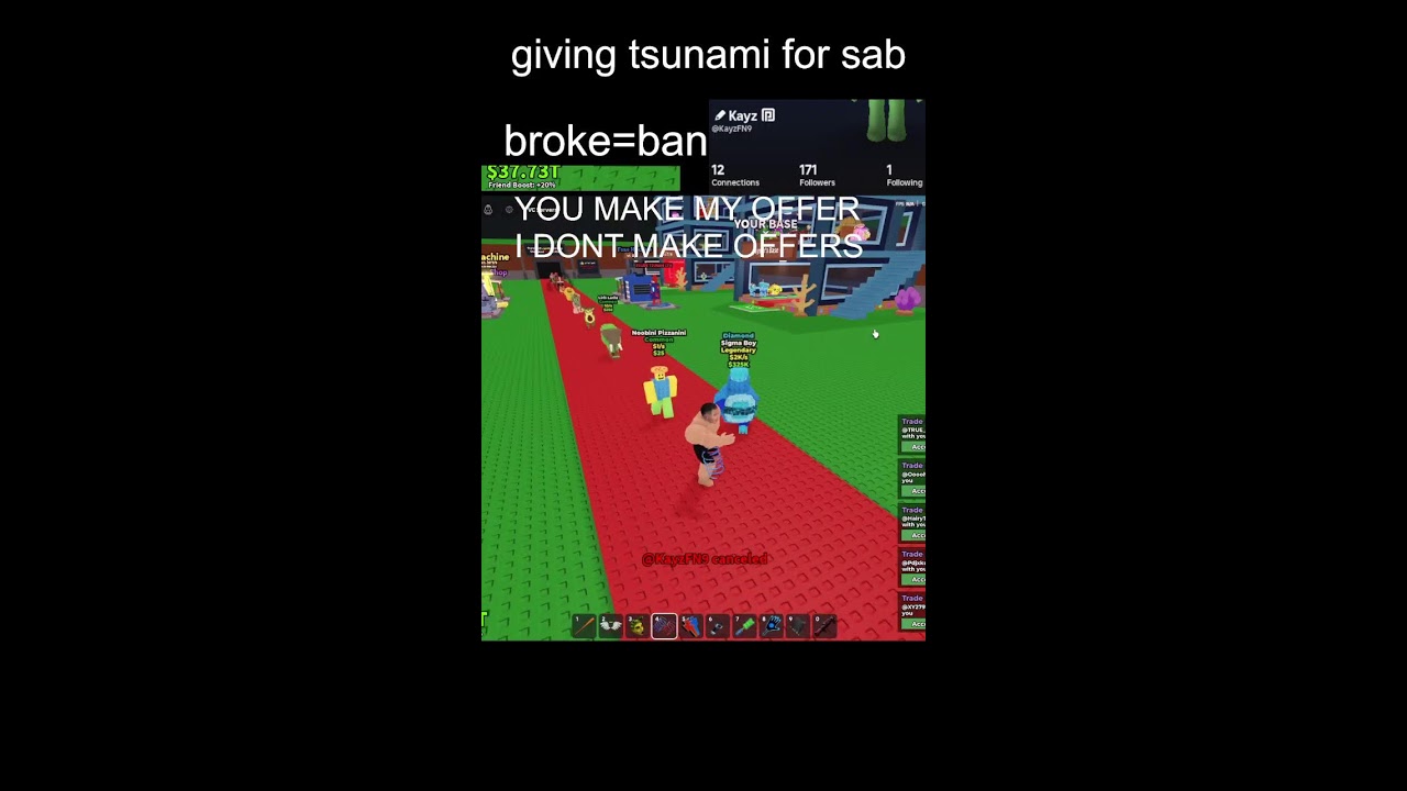 trading in steal a brainrot and tsunami (trusted+vouches)