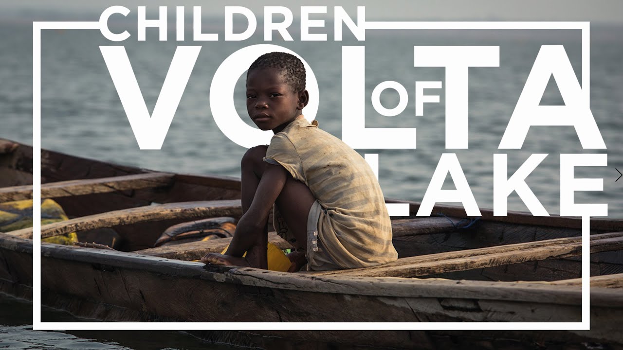 Slave children of fishing boats on Lake Volta