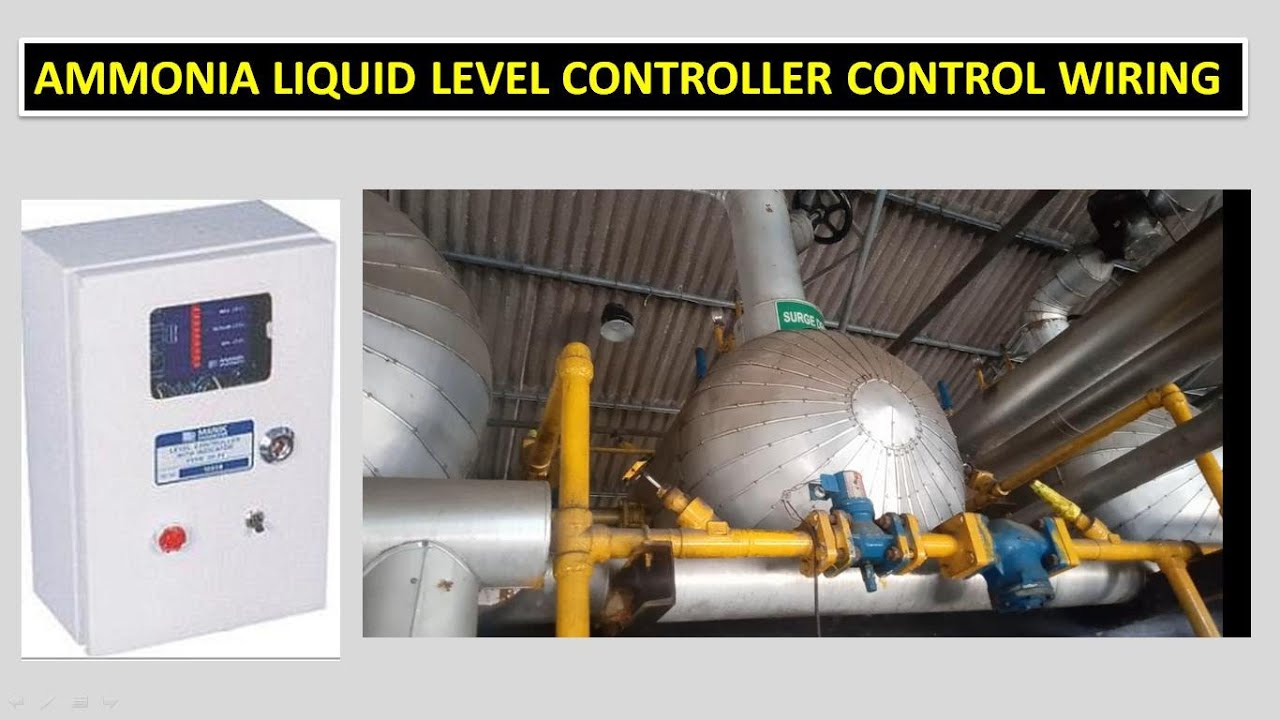 Refrigeration system and ammonia liquid level controller control wiring.#electricalcontrol #frick