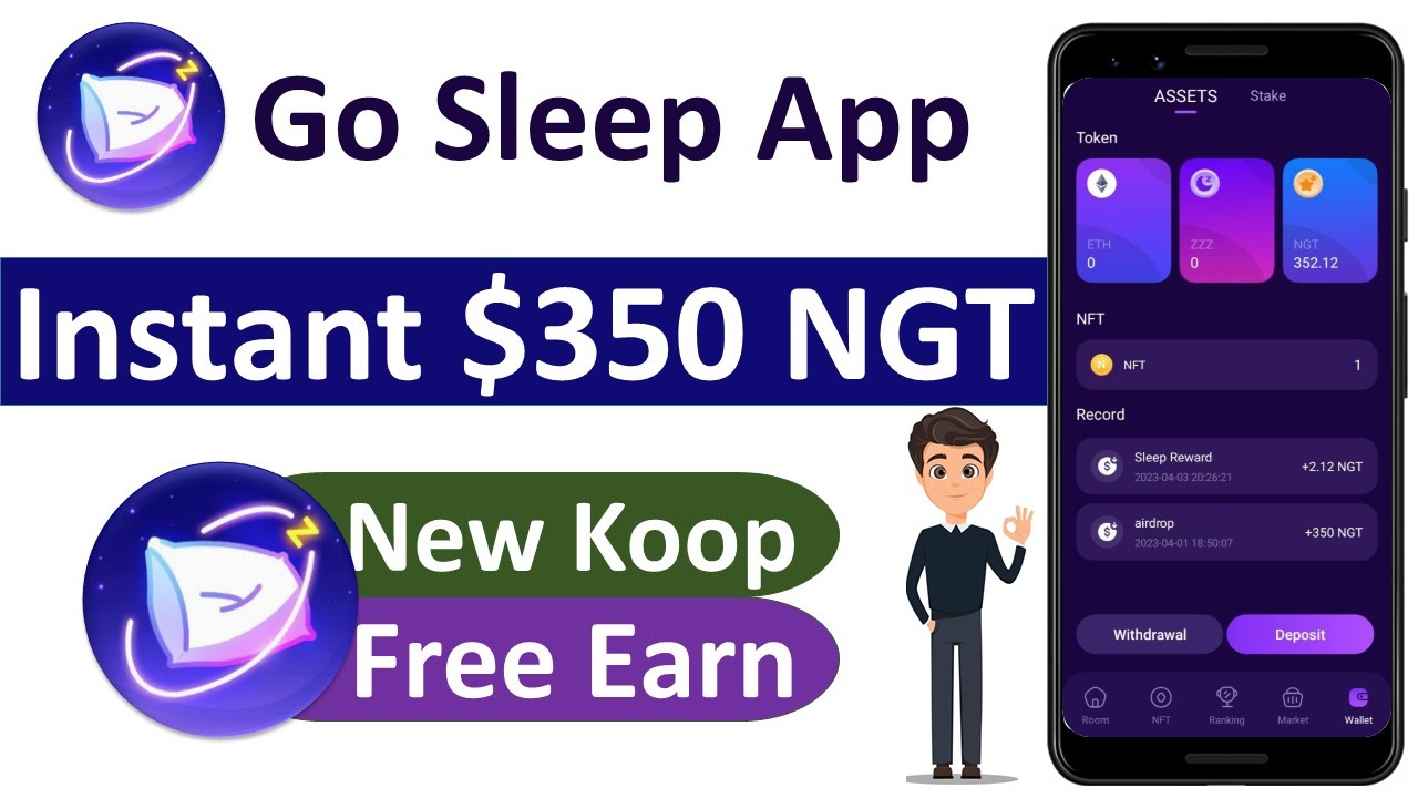 Instant $350 GNT 🤑  । Go Sleep Wallet । GNT Token ।Online income bd 2023 । earn money online 2023