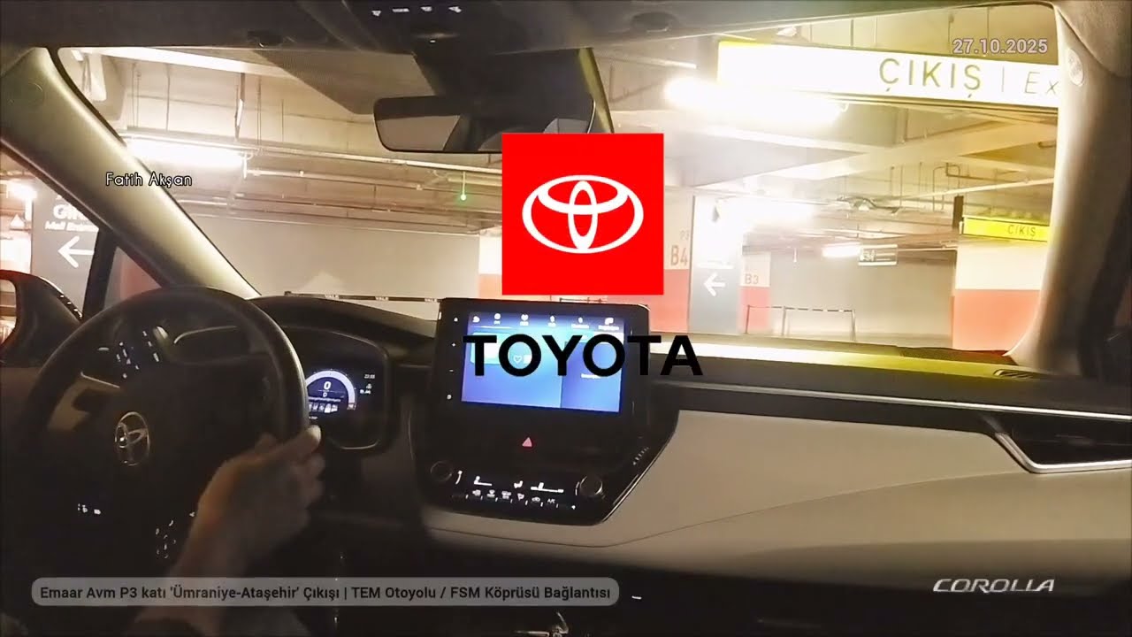 Emaar Avm P3 katı Ümraniye-Ataşehir / FSM Köprüsü Çıkışı #POV #Corolla #EmaarSquareMall #gezi #rota 
