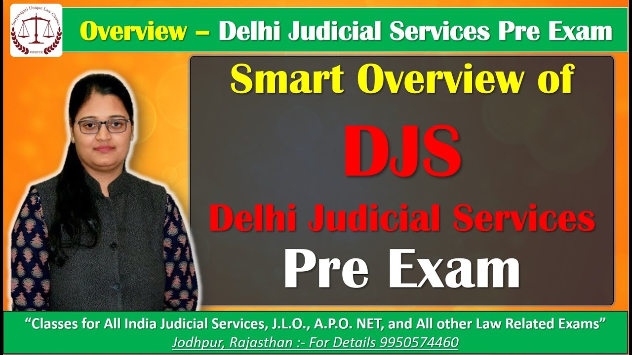 DJS PRE EXAM Overview | Delhi Judicial Services Pre Exam | SULC | Urmila Rathi