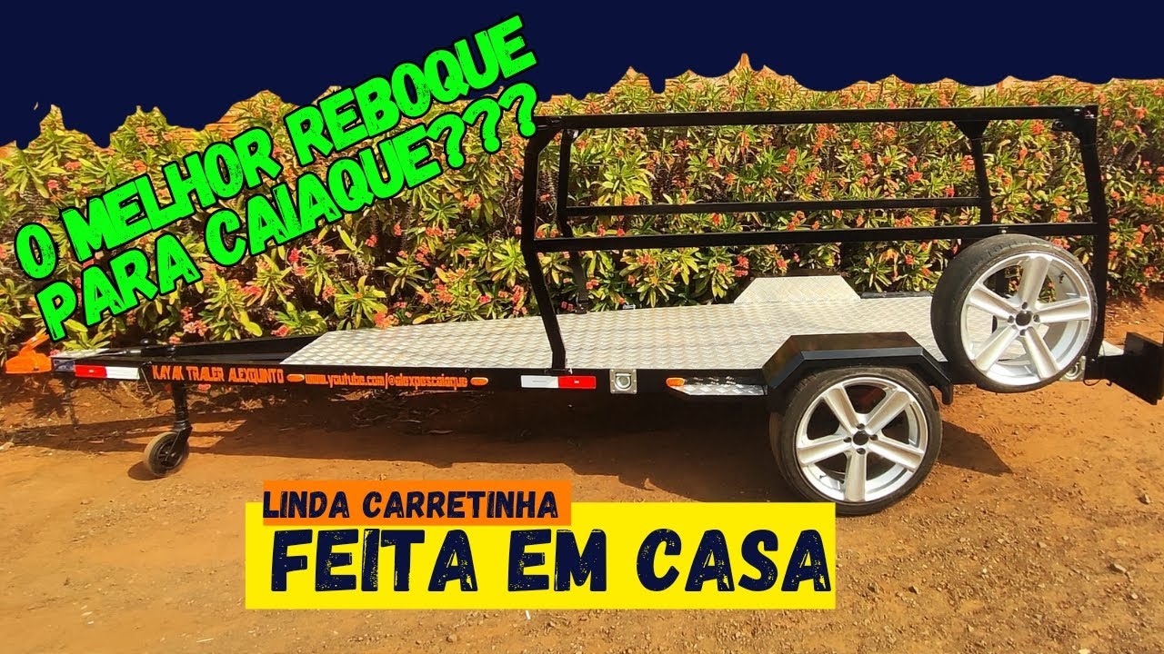 Carretinha reboque para caiaque