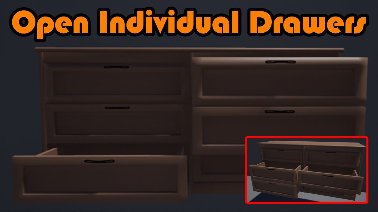 How To Open Individual Drawers (With Model & SFX) - Unreal Engine 4 Tutorial