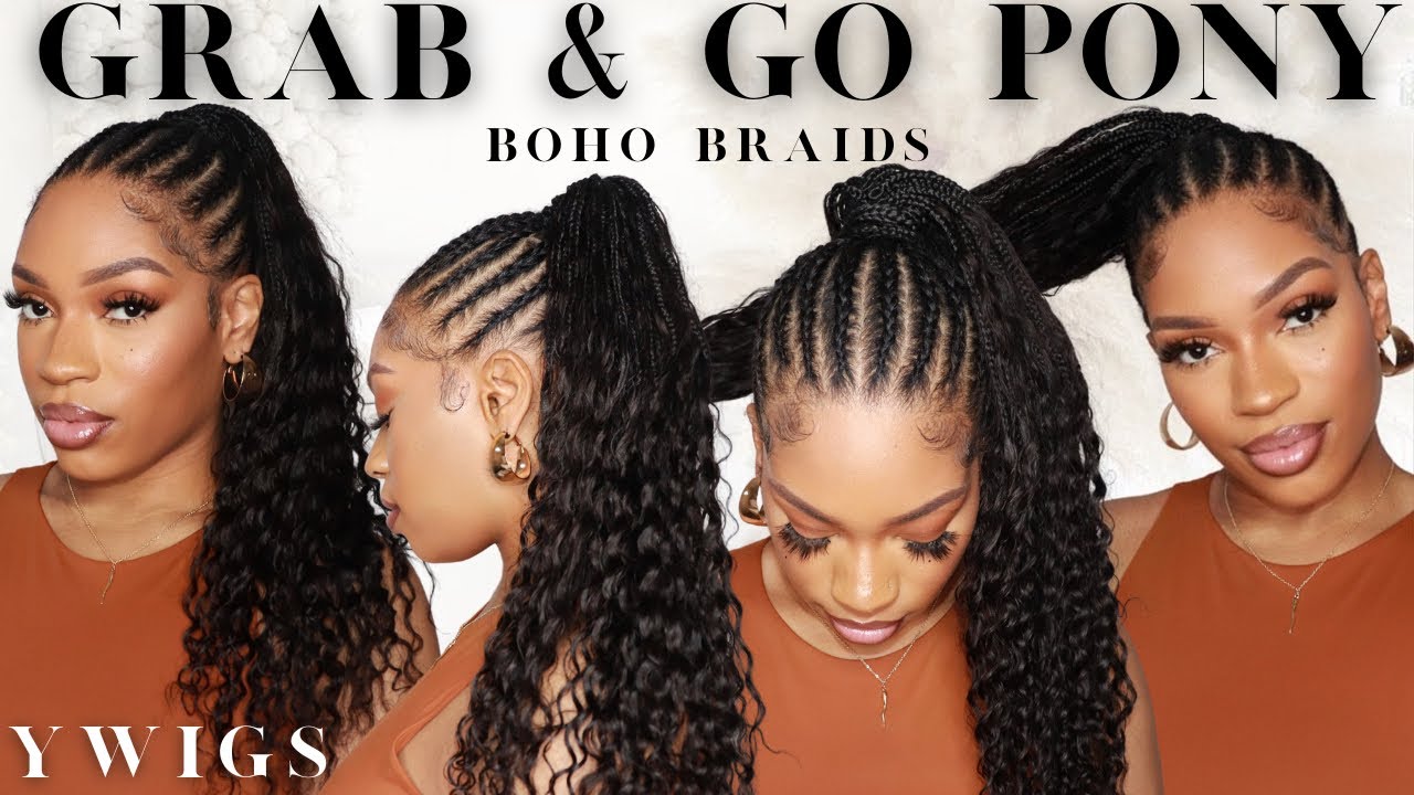 BOHO BRAID Ponytail | TOTAL Game CHANGER ‼️ 1 HOUR BRAIDED HAIRSTYLE | YWIGS