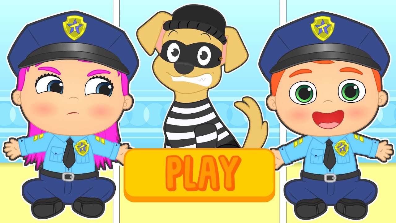 BABIES ALEX AND LILY 🚓💰  How to Play Cops and Robbers
