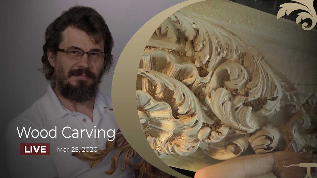 Wood Carving with Alexander Grabovetskiy - livestream -  ( What wood I am using for wood carving )