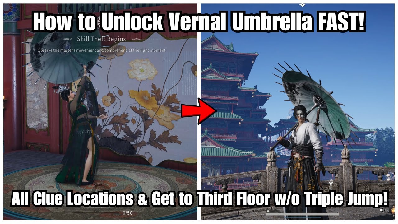 Where Winds Meet - How to Get Vernal Umbrella (Complete Temporal Pavilion Without Triple Jump)