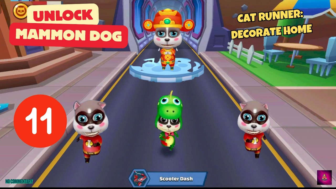 Cat Runner: Decorate Home Gameplay Unlocking Mammon Dog - Part 11 (No Commentary)