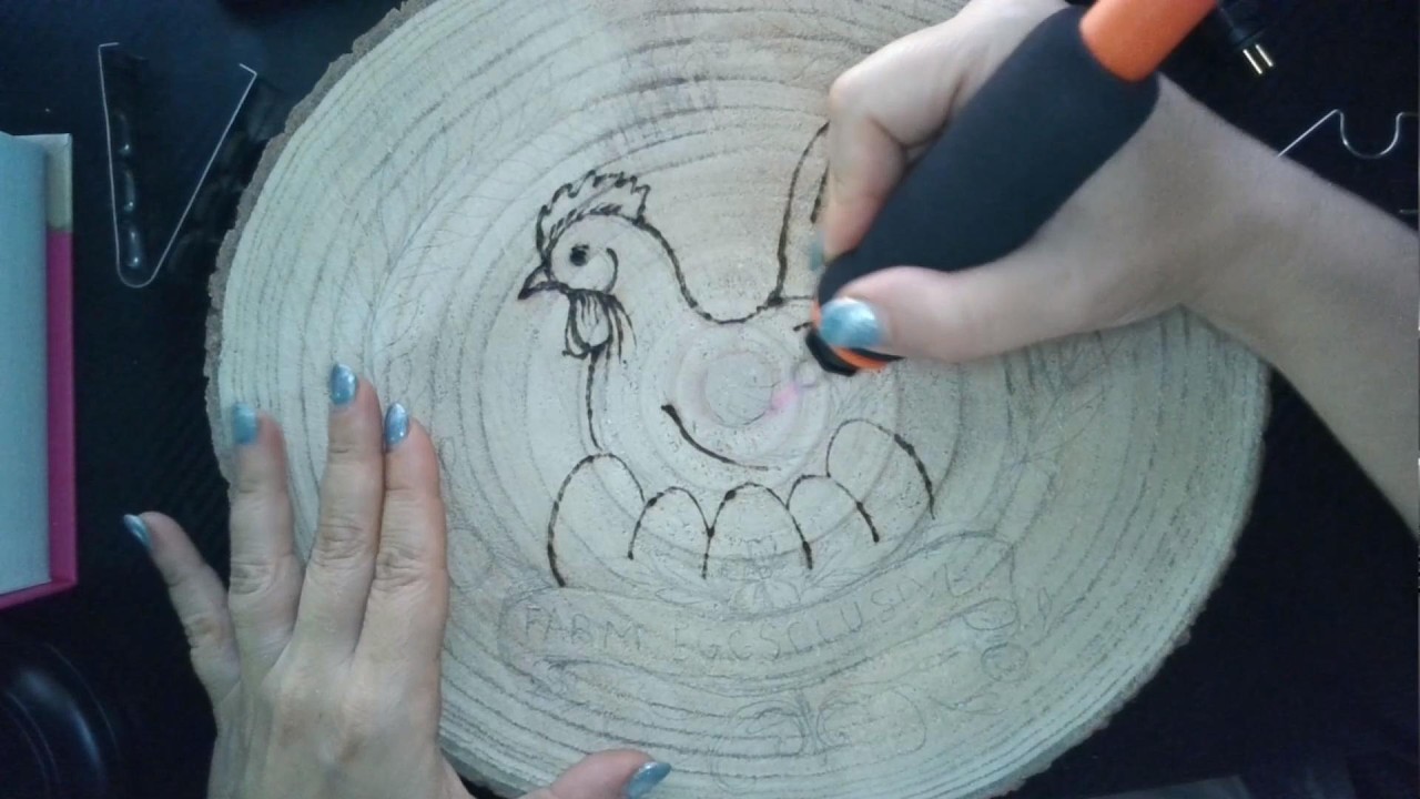Farm Eggslusive 🐓✨ Logo pirografato a mano | Woodburning art 🔥
