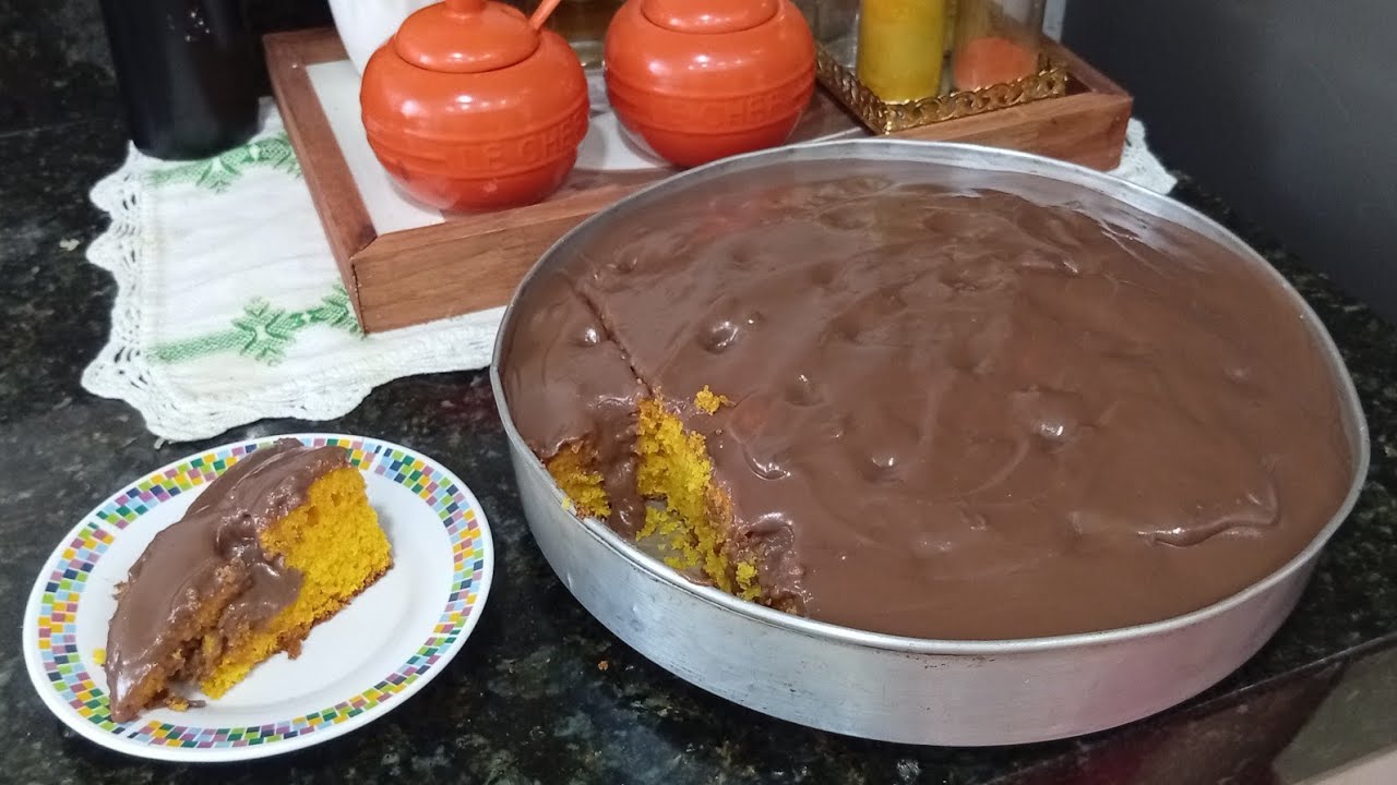 Fiz um Bolo de Cenoura muito fácil sem erro