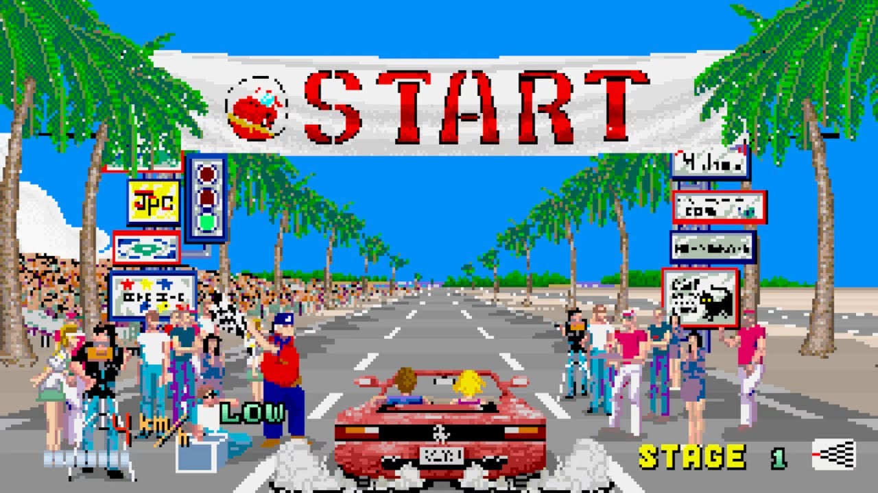 OutRun Longplay - Full Playthrough on Sega Saturn