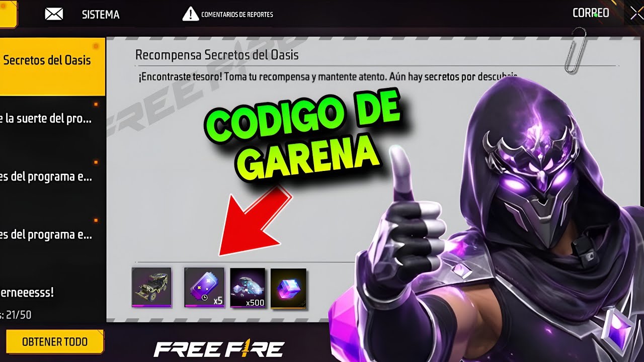 NUEVO CODIGO de REGALO SECRETO DEL OASIS 🎁😱💎 DIAMANTES GRATIS PROGRAMA en FREE FIRE LATAM