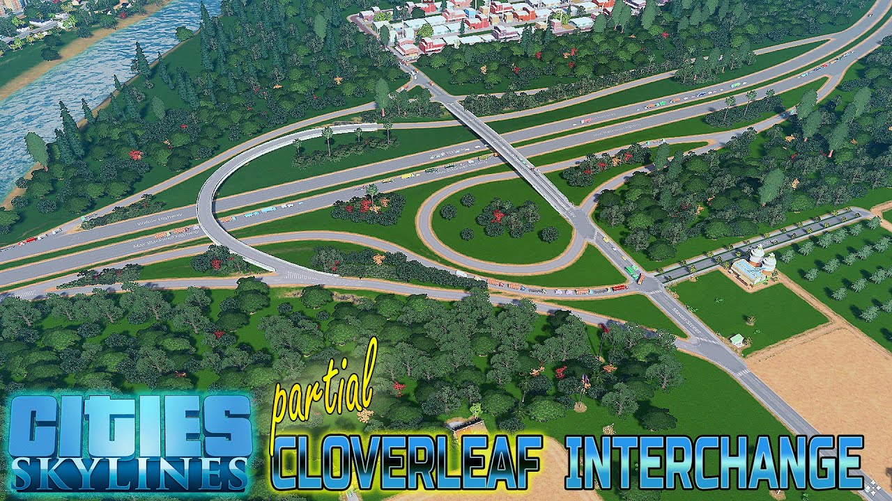 Road Interchange - Partial Cloverleaf Interchange #2