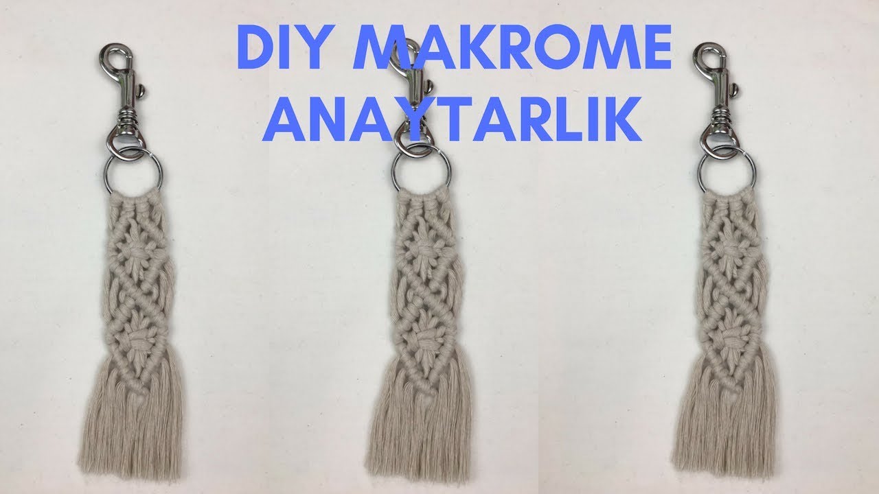 Makrome anahtarlık Yapımı #2 DIY Makrame Keychain