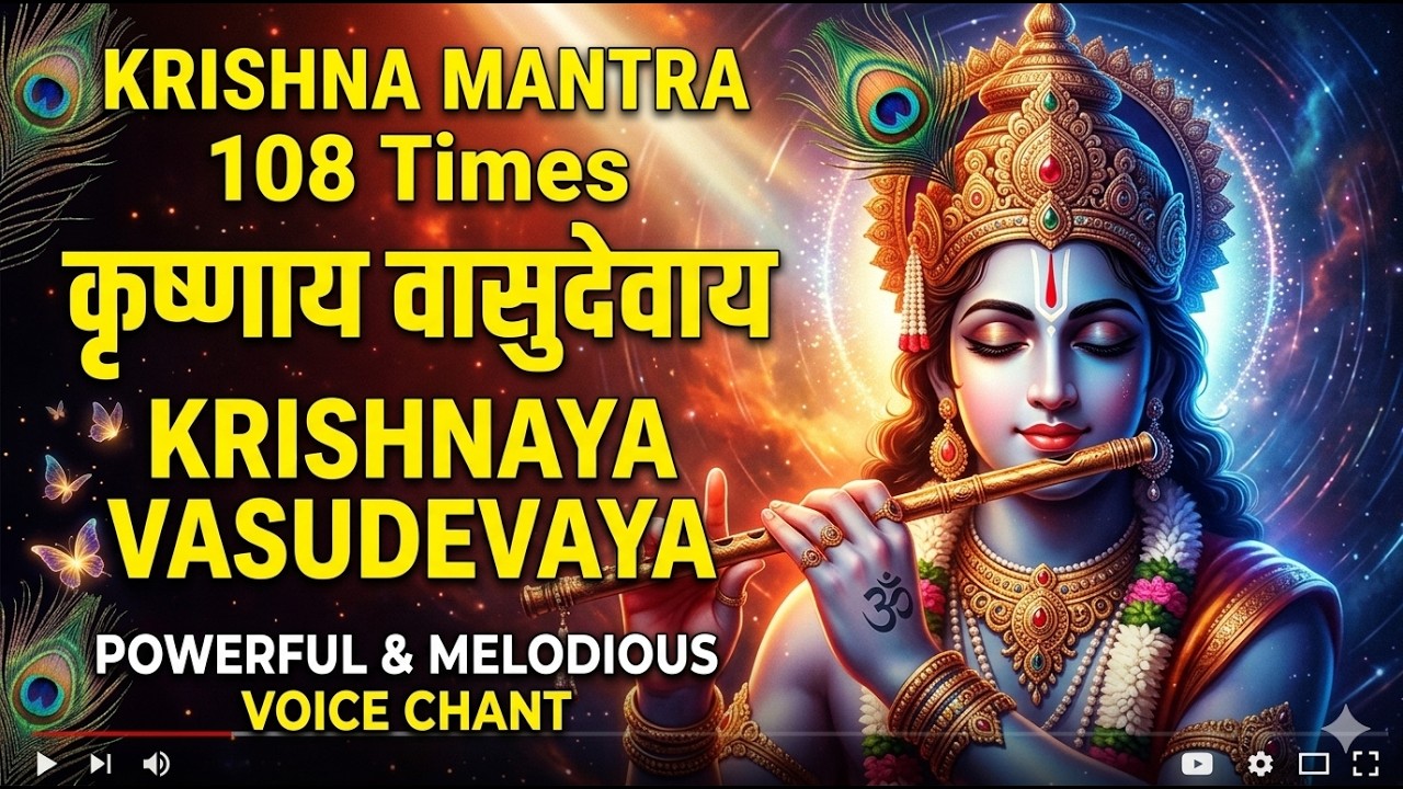 Krishna Mantra - Om Krishnaya Vasudevaya 108 Times | Bhakti Song ॐ कृष्णाय वासुदेवाय हरये परमात्मने