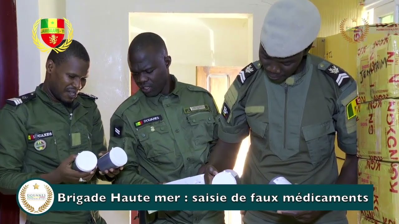 Diambar yi : Douanes Brigade Haute mer Saisie de faux m&eacute;dicaments