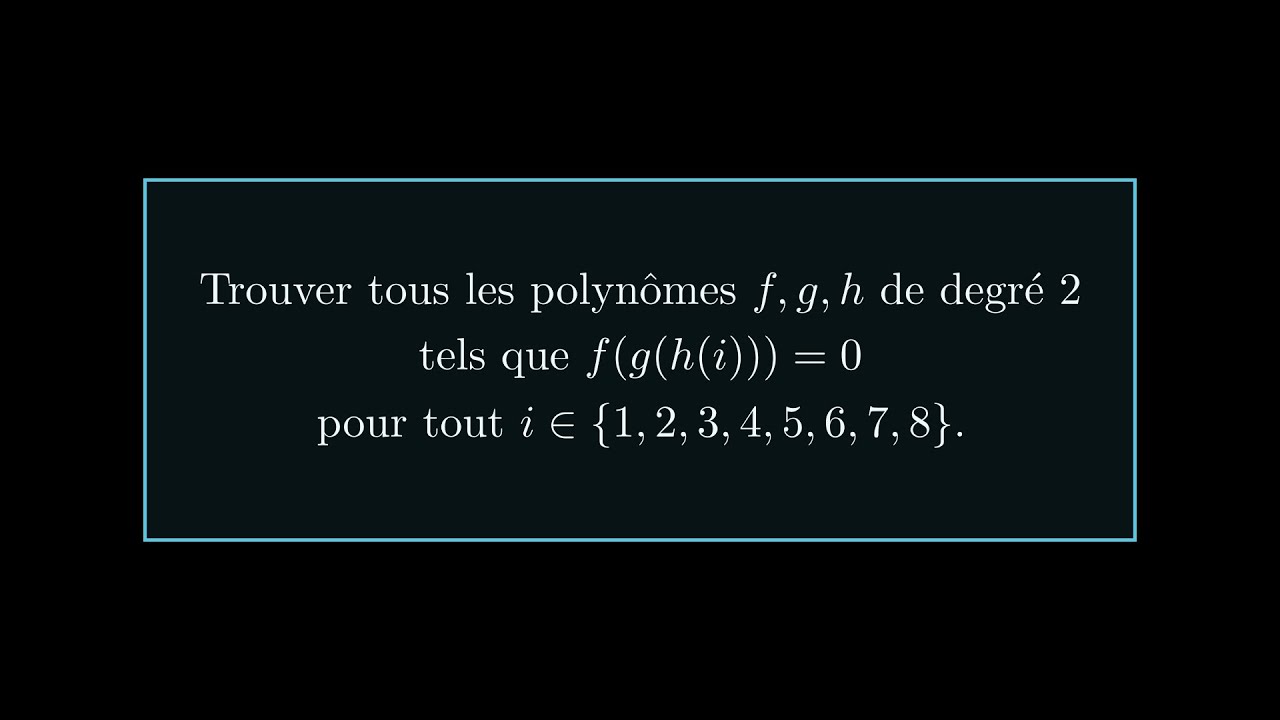 Racines de polyn&ocirc;me de polyn&ocirc;me de polyn&ocirc;me de degr&eacute; 2 [Alg-C-19]