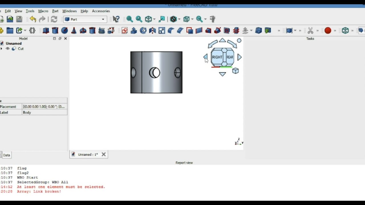 How to Make Single and Multiple Holes in FreeCAD.