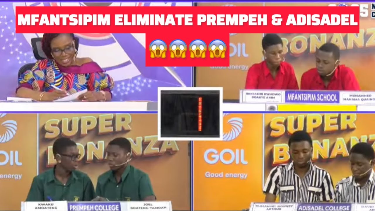 LAST ROUND 😱: MFANTSIPIM ELIMINATED PREMPEH AND ADISADEL  FROM NSMQ 😱😱😳