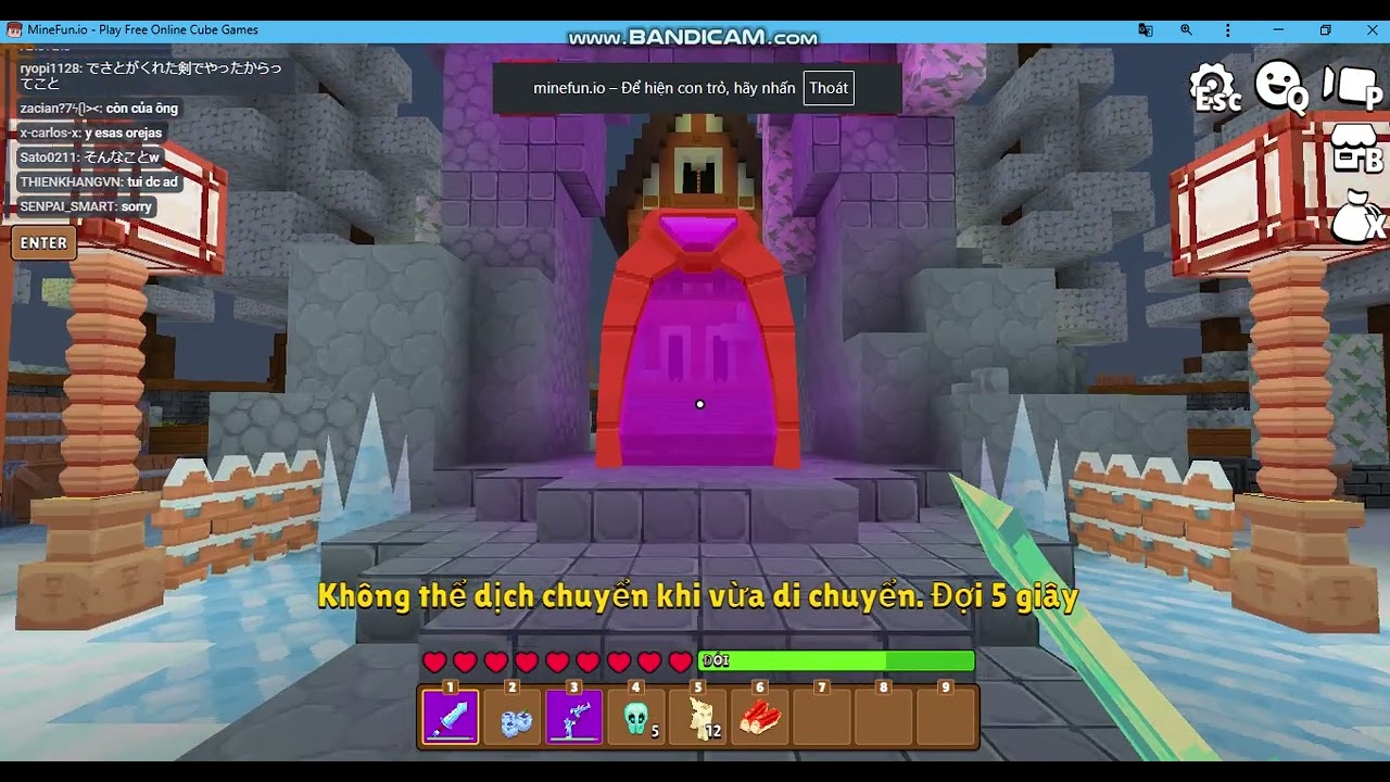 Minefun.io sử dụng cung bắn ngon phết :))