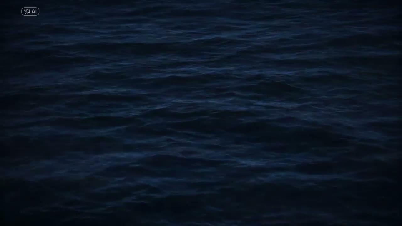 🌊 Dark Ocean Waves at Night 🌙 | Calming Sounds for Sleep