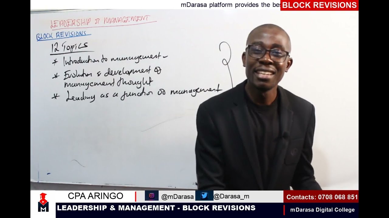 HOW TO PASS LEADERSHIP & MANAGEMENT - (BEST HACK FOR EXAMS) REVISIONS.