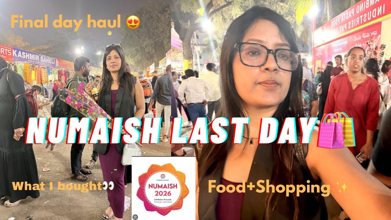 Last Day at Numaish = Shopping + Haleem + Happy Vibes 💛 #numaishhyderabad #numaish #exhibition 