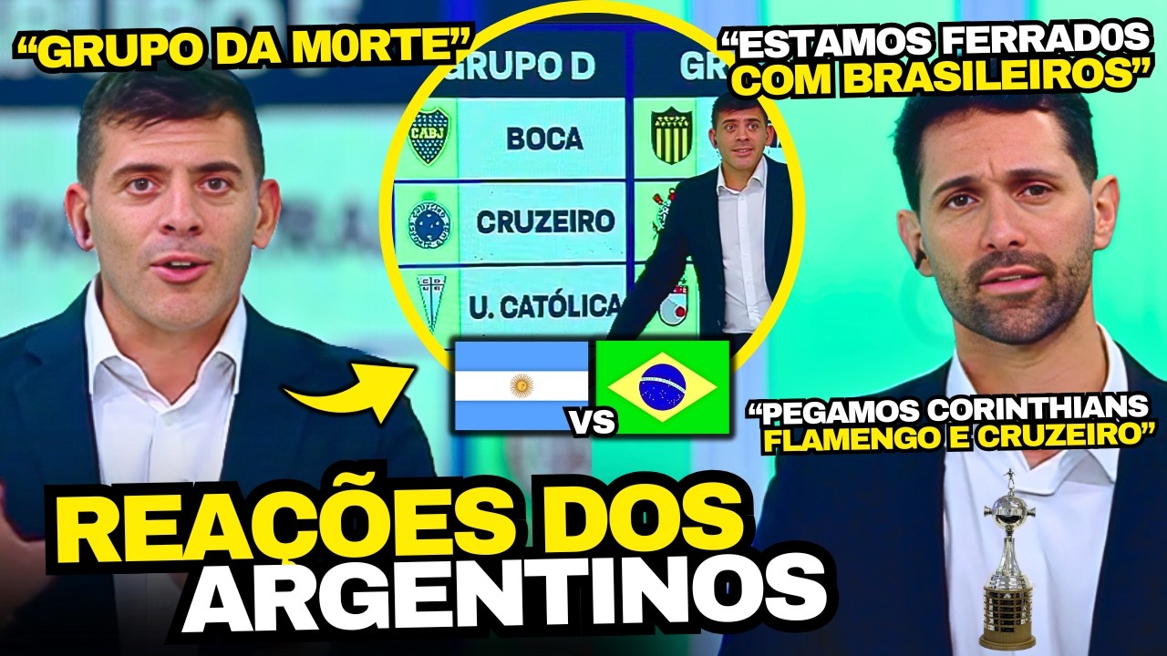 ARGENTINOS EM CHOQUE COM OS BRASILEIROS NO SORTEIO DA LIBERTADORES