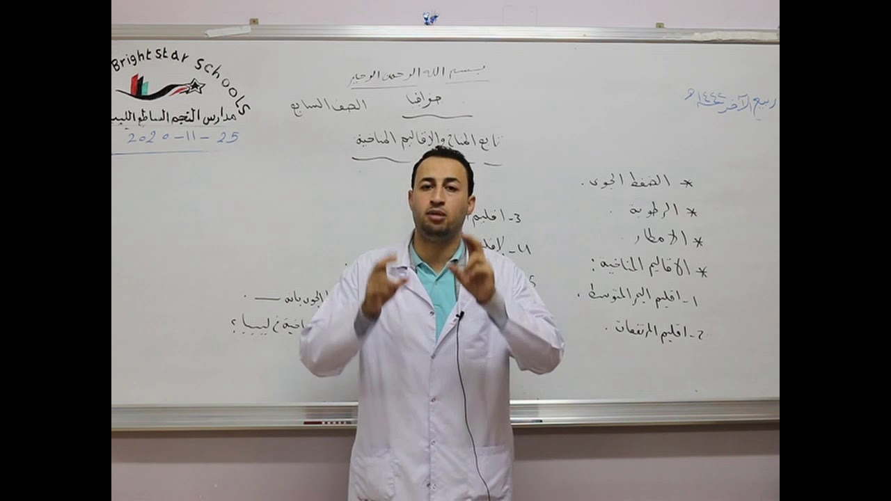 مادة الجغرافيا للصف السابع الأساسي/   تابع المناخ والأقاليم المناخية