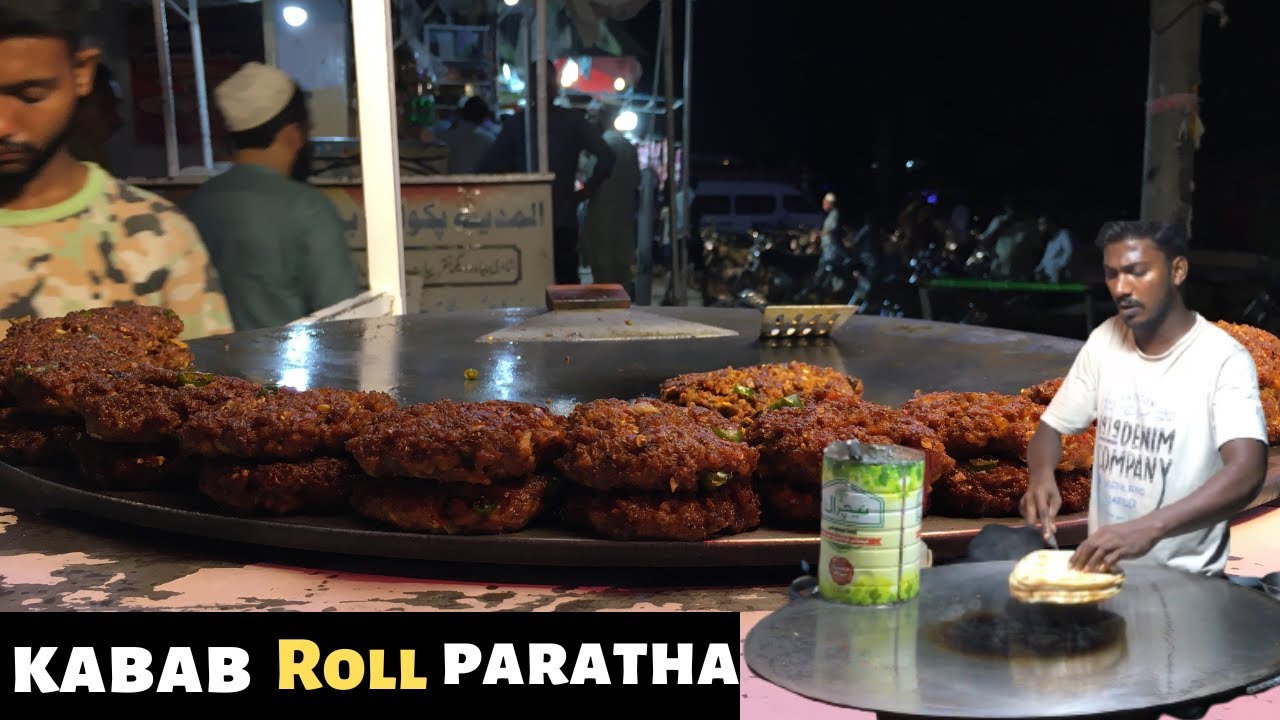 Shami Kabab Roll Paratha | Tawa Kabab | Roll Paratha | Street Food Karachi Pakistan