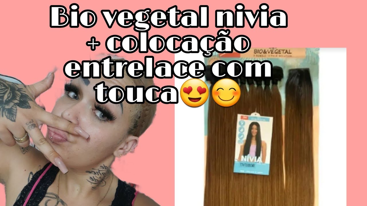 Colocação nivia bio vegetal sleek+entrelace com touca & top clausure