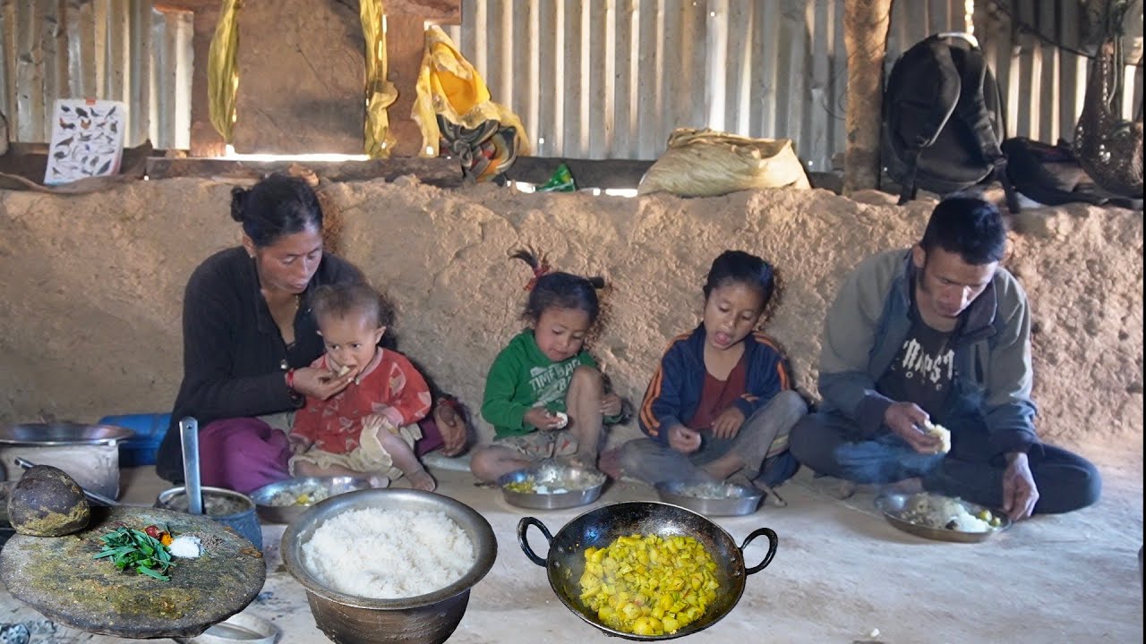 Simple Nepali Village Cooking ||Open Fire Cooking in Rural Nepal||