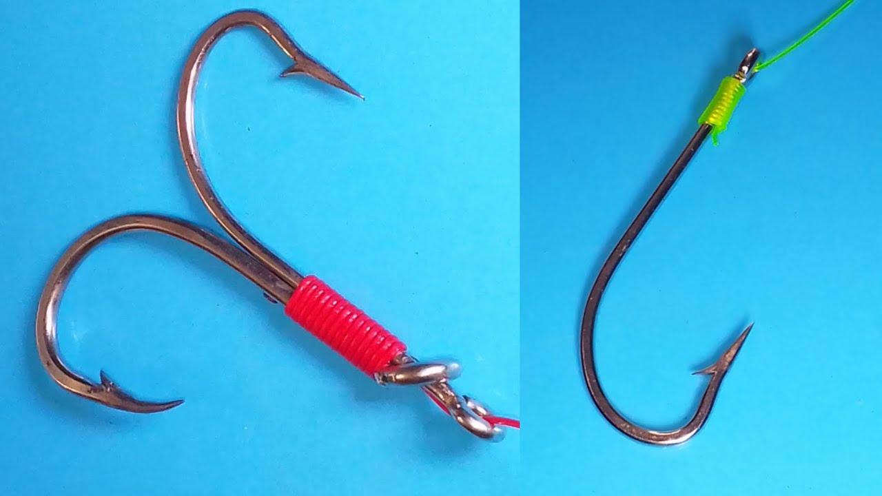 FISHING HACK two items : Strong and powerful fishing hook knots. 
