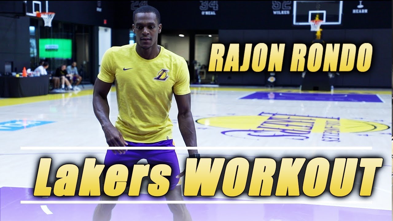 Lakers Rajon Rondo Workout at Lakers Facility